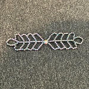 Brand New Black Rhinestone Hairpiece. 5 1/2 Inch